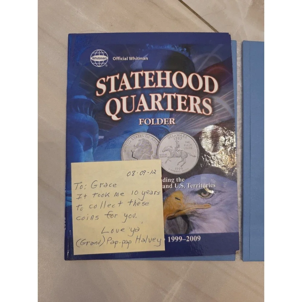 Whitman Coin Folder Statehood‎ Quarters 1999 - 2009 Album/DC Territories 8097 #1